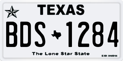 TX license plate BDS1284
