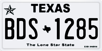 TX license plate BDS1285
