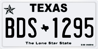 TX license plate BDS1295