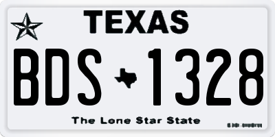 TX license plate BDS1328