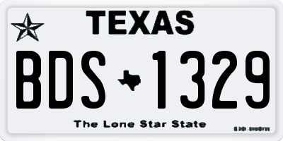 TX license plate BDS1329