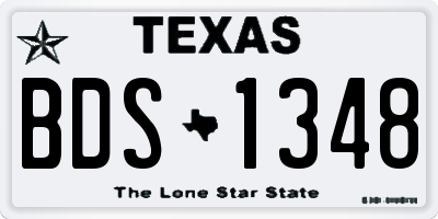 TX license plate BDS1348