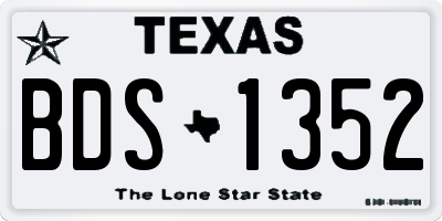 TX license plate BDS1352