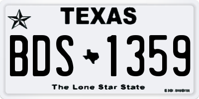 TX license plate BDS1359