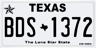 TX license plate BDS1372