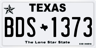TX license plate BDS1373