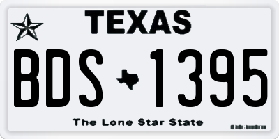 TX license plate BDS1395