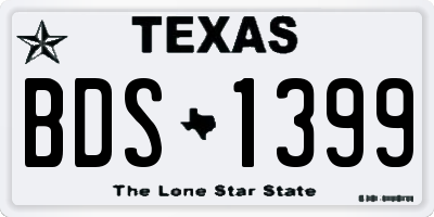 TX license plate BDS1399