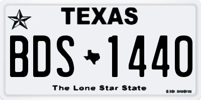TX license plate BDS1440