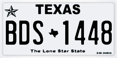 TX license plate BDS1448