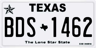 TX license plate BDS1462