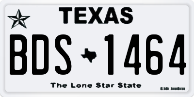 TX license plate BDS1464