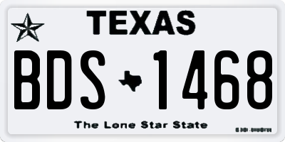 TX license plate BDS1468
