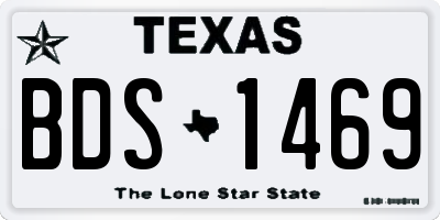 TX license plate BDS1469