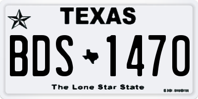 TX license plate BDS1470