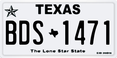 TX license plate BDS1471