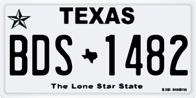 TX license plate BDS1482