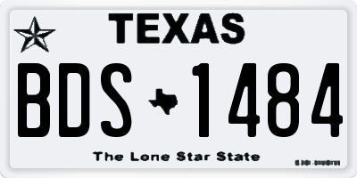 TX license plate BDS1484