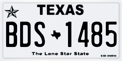 TX license plate BDS1485