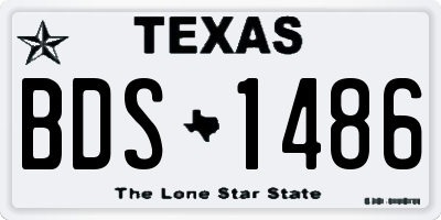 TX license plate BDS1486
