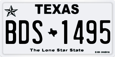 TX license plate BDS1495