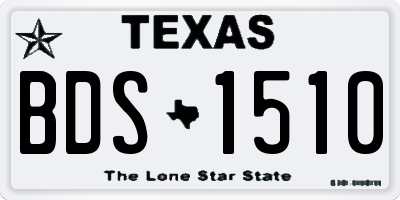 TX license plate BDS1510