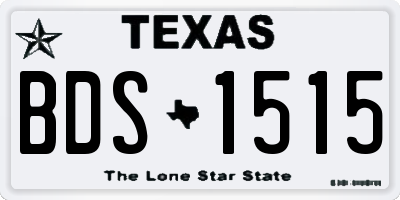 TX license plate BDS1515