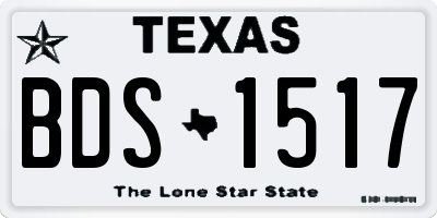 TX license plate BDS1517