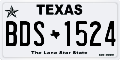 TX license plate BDS1524