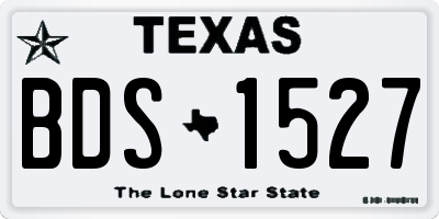 TX license plate BDS1527