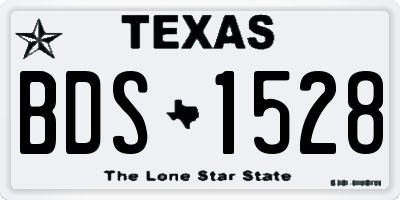 TX license plate BDS1528