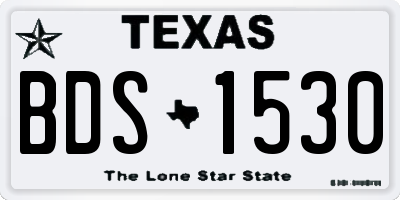 TX license plate BDS1530