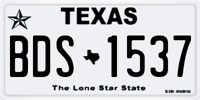 TX license plate BDS1537