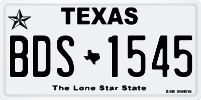 TX license plate BDS1545