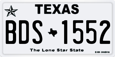 TX license plate BDS1552