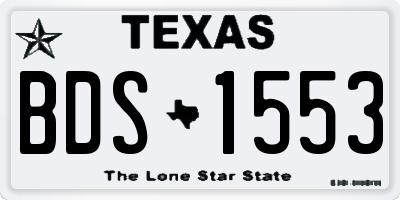 TX license plate BDS1553