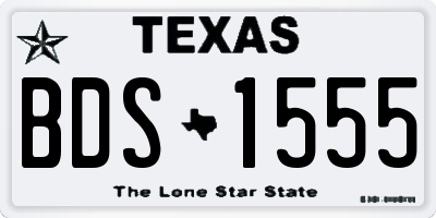 TX license plate BDS1555