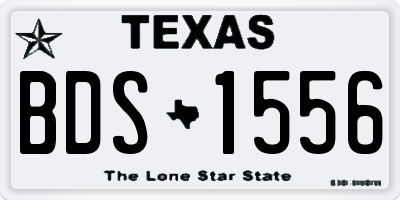 TX license plate BDS1556