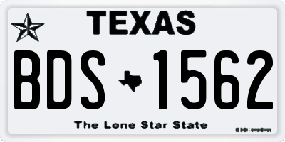 TX license plate BDS1562