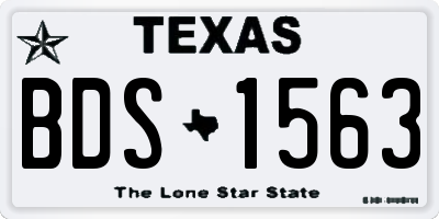 TX license plate BDS1563