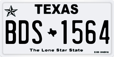 TX license plate BDS1564