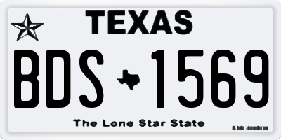 TX license plate BDS1569