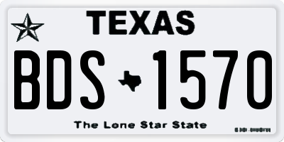 TX license plate BDS1570