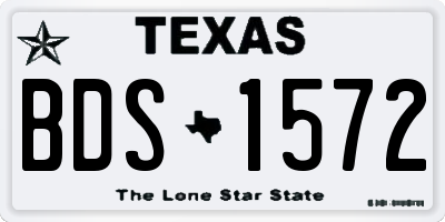 TX license plate BDS1572