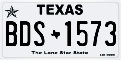 TX license plate BDS1573