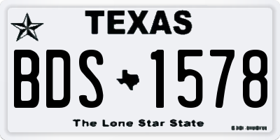 TX license plate BDS1578
