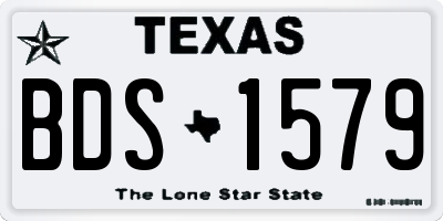TX license plate BDS1579