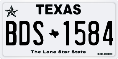 TX license plate BDS1584