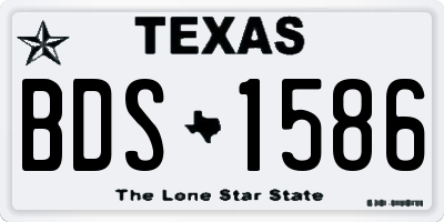 TX license plate BDS1586