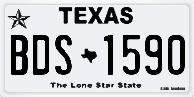 TX license plate BDS1590